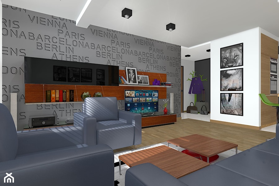 Mieszkanie M2 - Bytom - Salon, styl minimalistyczny - zdjęcie od ABCentrum-DOM/ABC Pracownia Projektowa Bożena Nosiła