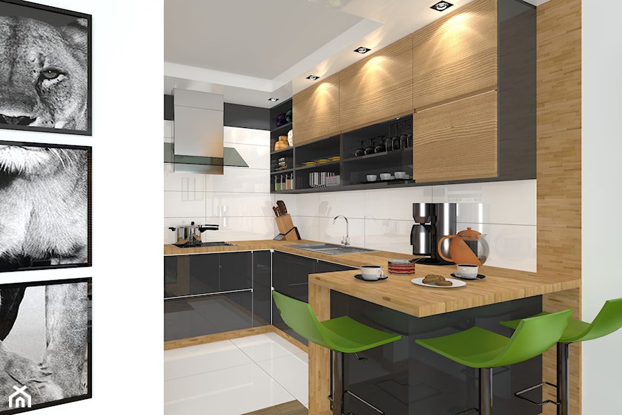 Mieszkanie M2 - Bytom - Kuchnia, styl minimalistyczny - zdjęcie od ABCentrum-DOM/ABC Pracownia Projektowa Bożena Nosiła