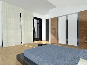 Dom na przestrzał - Sypialnia, styl nowoczesny - zdjęcie od ABCentrum-DOM/ABC Pracownia Projektowa Bożena Nosiła