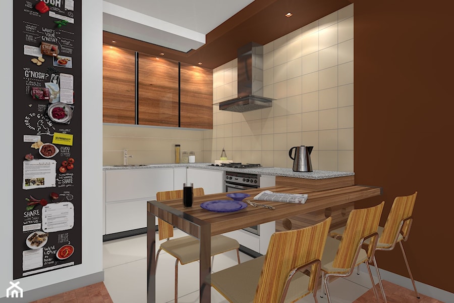 Mieszkanie M3 - Bytom - Kuchnia, styl minimalistyczny - zdjęcie od ABCentrum-DOM/ABC Pracownia Projektowa Bożena Nosiła