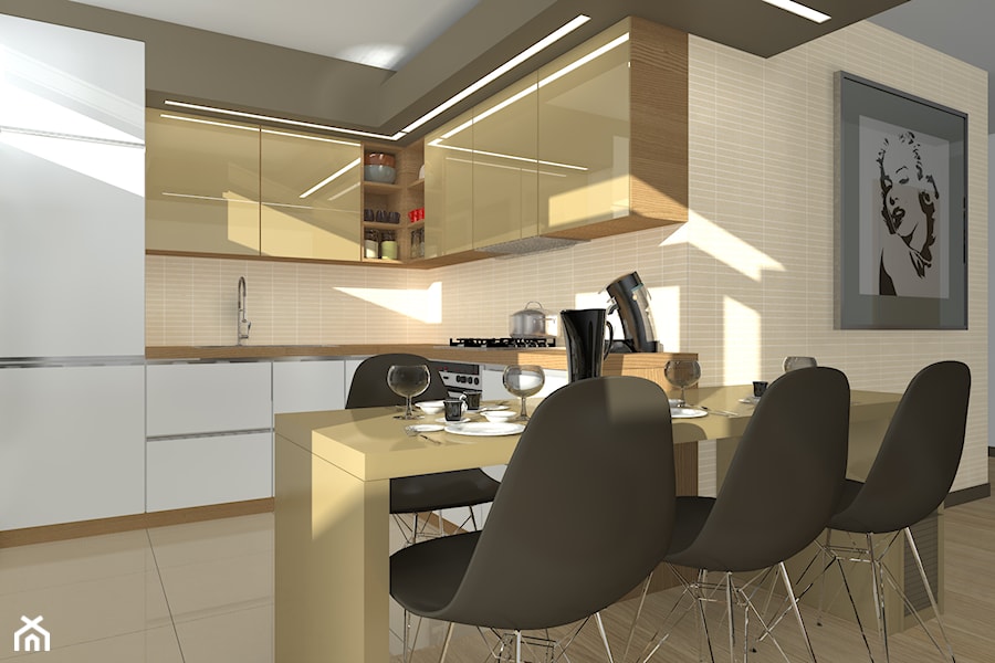 Mieszkanie M4 - Bytom - Jadalnia, styl minimalistyczny - zdjęcie od ABCentrum-DOM/ABC Pracownia Projektowa Bożena Nosiła