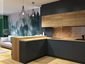Mieszkanie inspirowane naturą i magią lasu - Kuchnia, styl skandynawski - zdjęcie od Magiel wnętrz