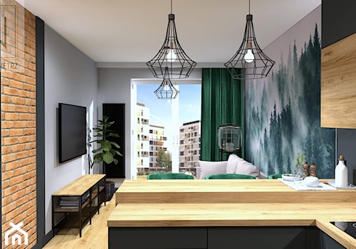 Mieszkanie inspirowane naturą i magią lasu - Salon, styl skandynawski - zdjęcie od Magiel wnętrz