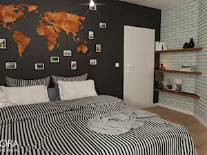 Monochromatyczne wnętrze - sypialnia - zdjęcie od POKORA - Projektowanie wnętrz