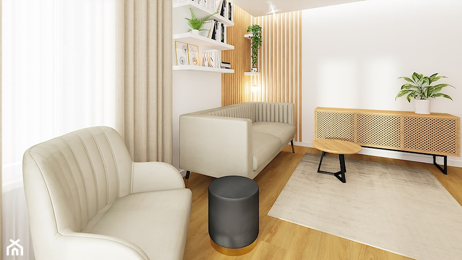 Pokój dzienny, mieszkanie na Mokotowie - Salon, styl nowoczesny - zdjęcie od POKORA - Projektowanie wnętrz