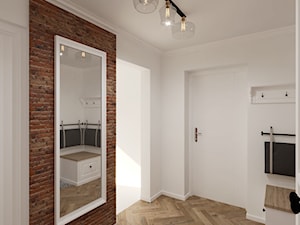 Mieszkanie z elementami cegły - Hol / przedpokój, styl rustykalny - zdjęcie od EKK Pracownia Projektowa