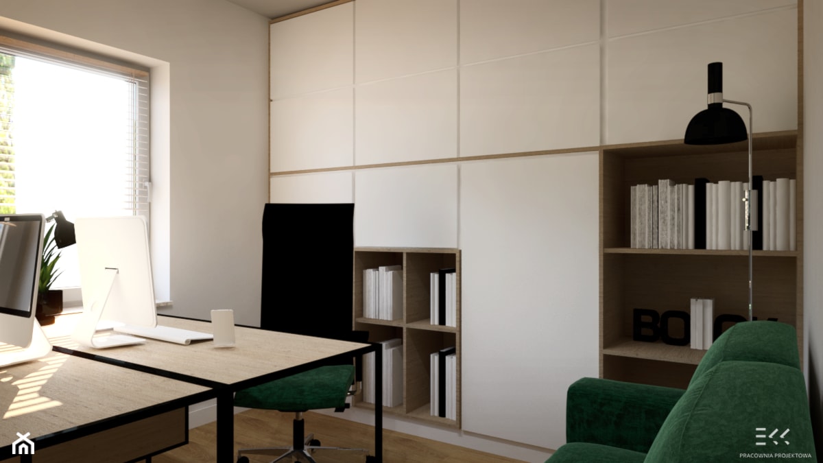 Home office w stylu nowoczesnym - Biuro, styl nowoczesny - zdjęcie od EKK Pracownia Projektowa - Homebook