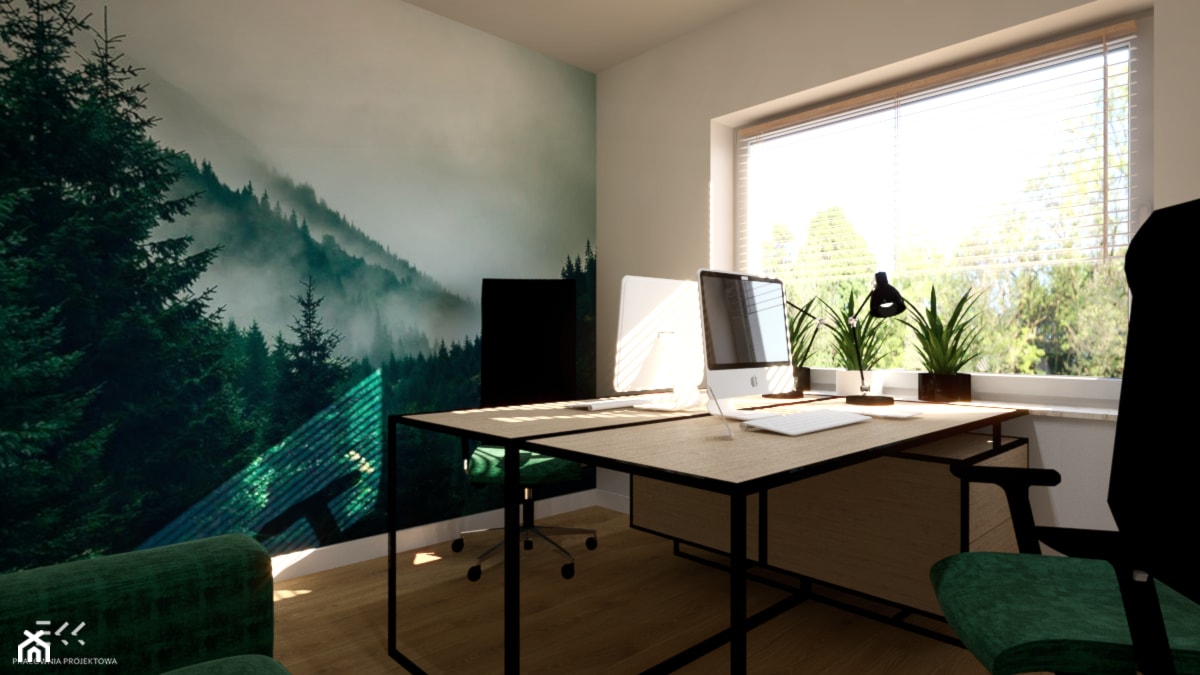 Home office w stylu nowoczesnym - Biuro, styl nowoczesny - zdjęcie od EKK Pracownia Projektowa - Homebook