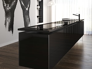 Silestone - Iconic Black #kuchnia #czarny #blat #wyspa - zdjęcie od Silestone by Cosentino