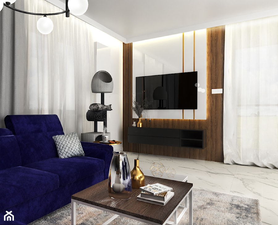 Nowoczesne mieszkanie - Salon, styl nowoczesny - zdjęcie od INTERIORstudio