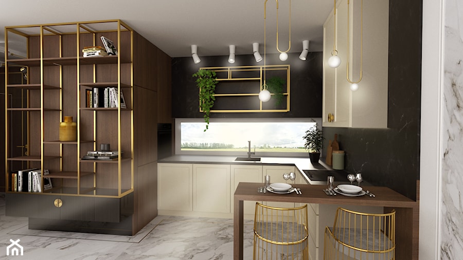 Projekt apartamentu - Kuchnia, styl nowoczesny - zdjęcie od INTERIORstudio