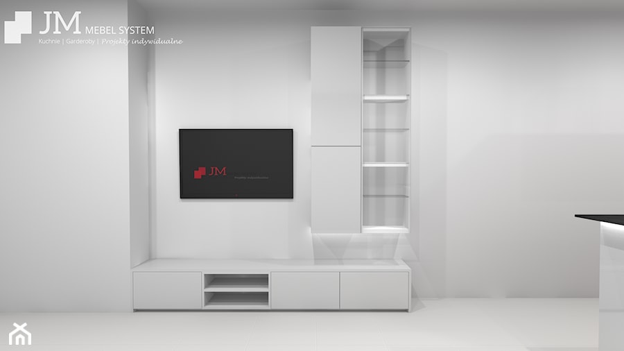 JM Mebel System ⋅ MINIMALISTYCZNE NOWOCZESNE WNĘTRZE MIESZKANIA⋅ PROJEKT RTV - zdjęcie od JM MEBEL System