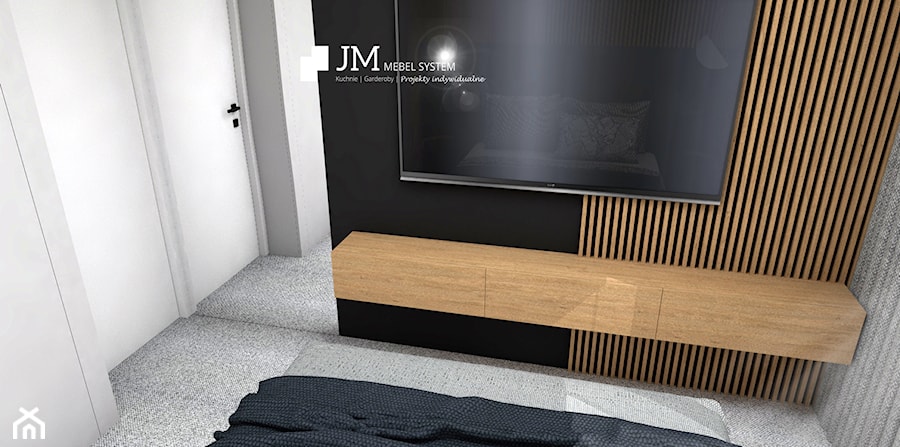 JM MEBEL SYSTEM ⋅ WNĘTRZE DOMU⋅ PROJEKT : SYPIALNIA - zdjęcie od JM MEBEL System