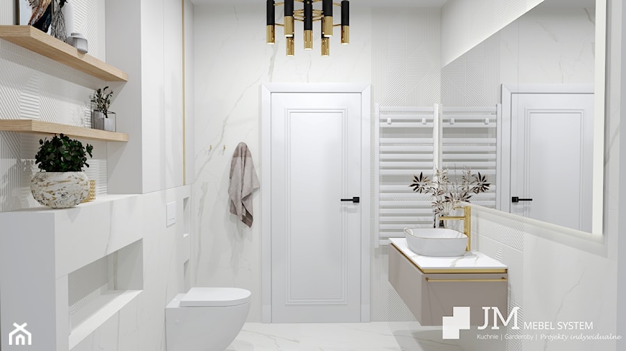 JM Mebel System ⋅ WNĘTRZE GLAMOUR DOMU ⋅ - Łazienka, styl glamour - zdjęcie od JM MEBEL System