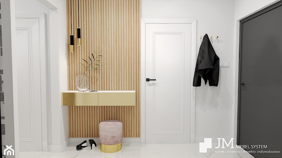 JM Mebel System ⋅ WNĘTRZE GLAMOUR DOMU ⋅ - Hol / przedpokój, styl glamour - zdjęcie od JM MEBEL System