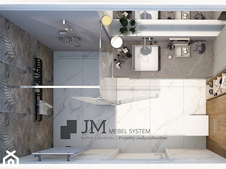 Aranżacje wnętrz - Łazienka: JM Mebel System ⋅ WNĘTRZE ⋅ ŁAZIENKA - JM MEBEL System. Przeglądaj, dodawaj i zapisuj najlepsze zdjęcia, pomysły i inspiracje designerskie. W bazie mamy już prawie milion fotografii!