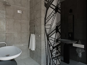 Mała łazienka z grafiką - zdjęcie od KJ.architekt Kamila Jędrzejewska