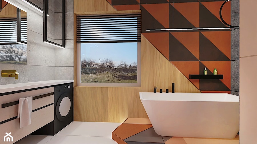 Dekonstruktywistyczna łazienka - zdjęcie od Natalia Krzywosądzka pracownia projektowa