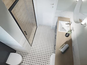 Jasna łazienka w stylu skandynawskim - zdjęcie od Natalia Krzywosądzka pracownia projektowa