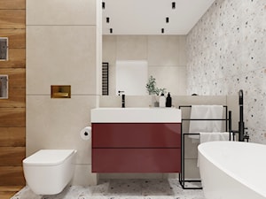 Duża łazienka z wanną i prysznicem - zdjęcie od Natalia Krzywosądzka pracownia projektowa