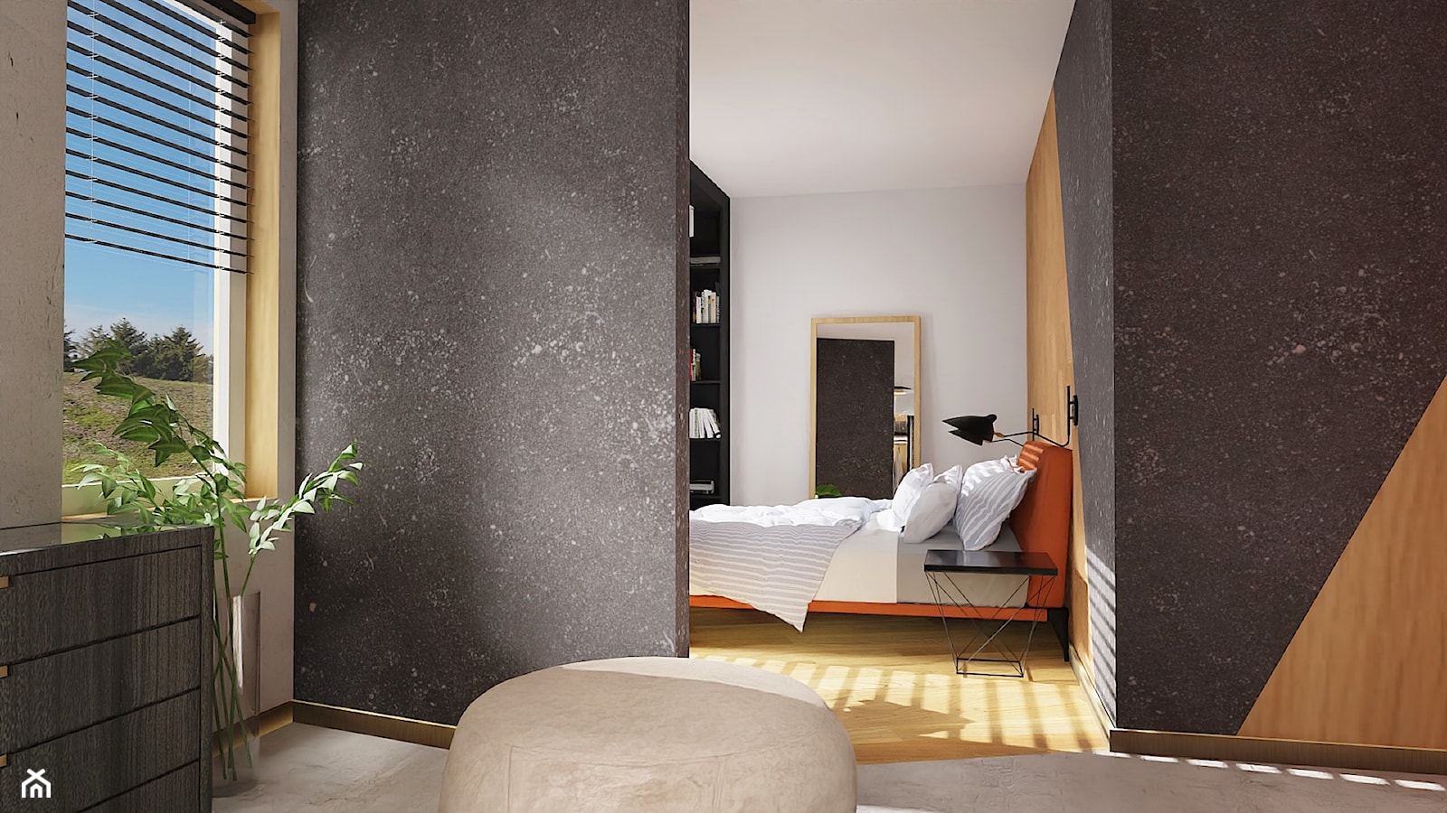 Sypialnia minimalistyczna - zdjęcie od Natalia Krzywosądzka pracownia projektowa - Homebook