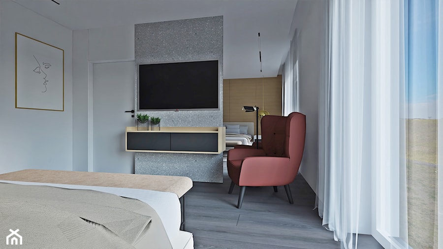 Sypialnia z miejscem do czytania - zdjęcie od Natalia Krzywosądzka pracownia projektowa