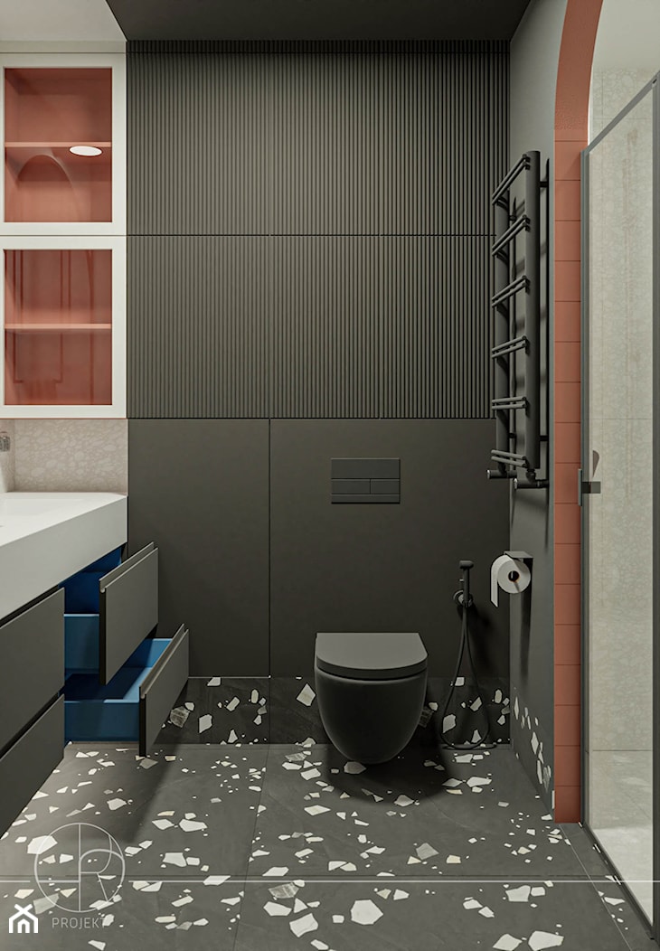 Czarna łazienka - zdjęcie od Projekt 5R - Homebook