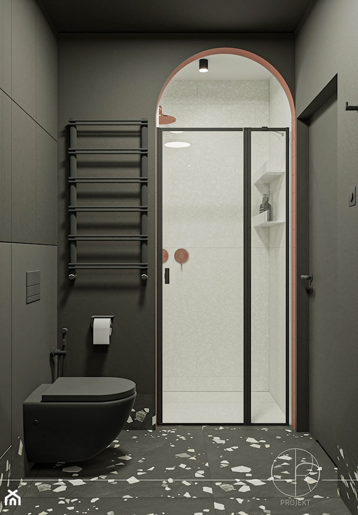 Czarna łazienka - zdjęcie od Projekt 5R - Homebook