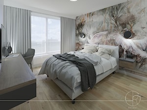 Sypialnia z tapetą w tle - zdjęcie od Projekt 5R