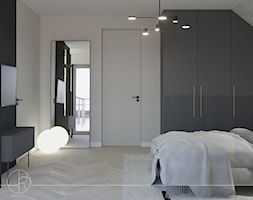Nowoczesny projekt dużej sypialni w domu - zdjęcie od Projekt 5R - Homebook
