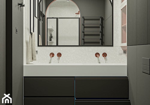 Czarna łazienka - zdjęcie od Projekt 5R