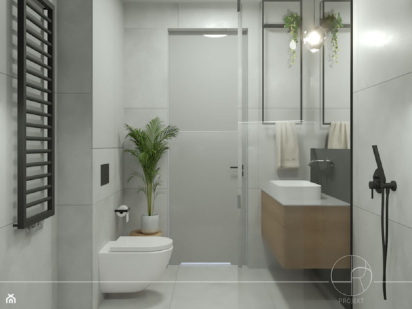 Mała łazienka z prysznicem - zdjęcie od Projekt 5R - Homebook