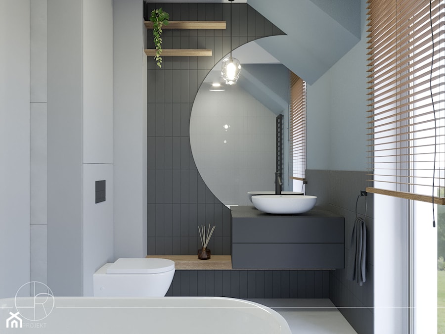 Duża łazienka z wanną i prysznicem - zdjęcie od Projekt 5R