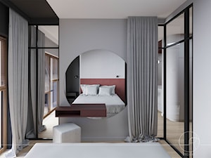 Sypialnia z przeszkleniem - zdjęcie od Projekt 5R