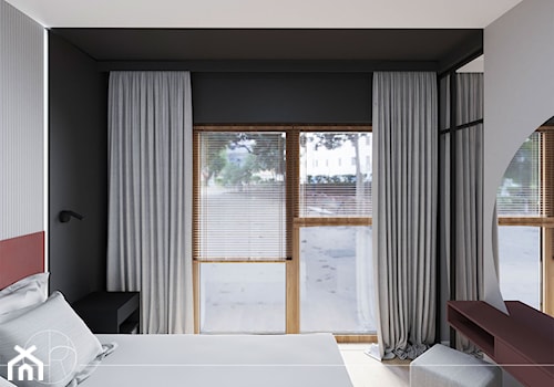 Sypialnia z czarnym pasem - zdjęcie od Projekt 5R