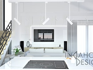 Projekt domu - pod Warszawa - Salon, styl nowoczesny - zdjęcie od InDaHome Design