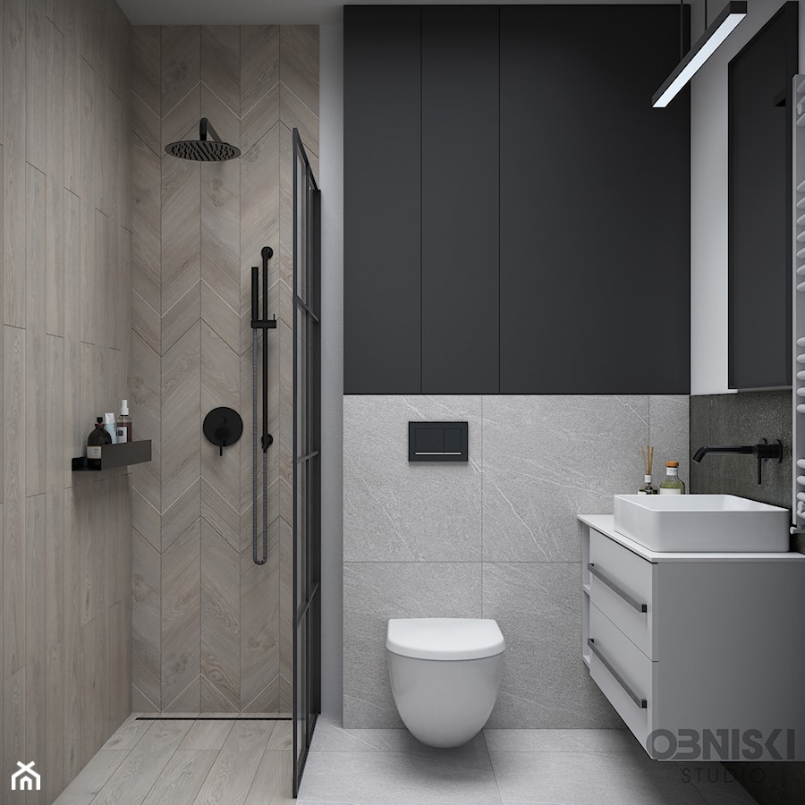 Łazienka - zdjęcie od OBNISKI Studio - Projektowanie wnętrz & wizualizacja 3D