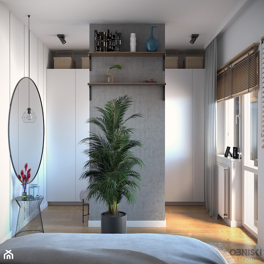 Apartament | Horodiany | 2021 - Sypialnia, styl nowoczesny - zdjęcie od OBNISKI Studio - Projektowanie wnętrz & wizualizacja 3D