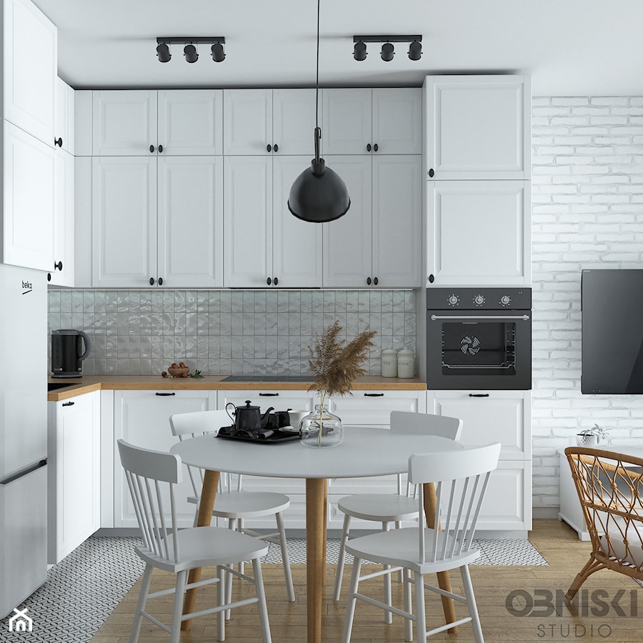 Mieszkanie | 40,38 m2 - Kuchnia - zdjęcie od OBNISKI Studio - Projektowanie wnętrz & wizualizacja 3D