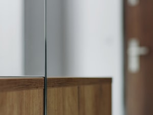 Apartament z zielonym akcentem - Hol / przedpokój, styl minimalistyczny - zdjęcie od Studio Archemia