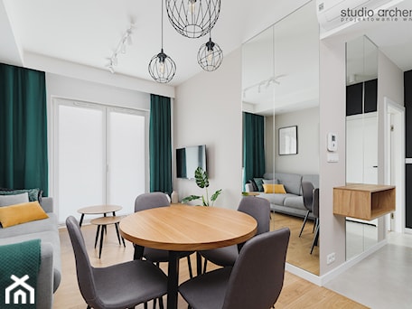 Aranżacje wnętrz - Salon: Apartament z zielonym akcentem - Salon, styl minimalistyczny - Studio Archemia . Przeglądaj, dodawaj i zapisuj najlepsze zdjęcia, pomysły i inspiracje designerskie. W bazie mamy już prawie milion fotografii!