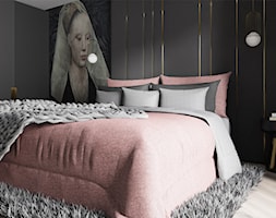 MIESZKANIE W BLOKU DLA MŁODEJ KOBIETY - Sypialnia, styl nowoczesny - zdjęcie od LEiRO Projektowanie Wnętrz - Homebook