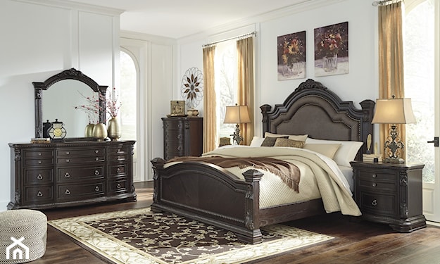 klasyczna sypialnia, meble amerykańskie