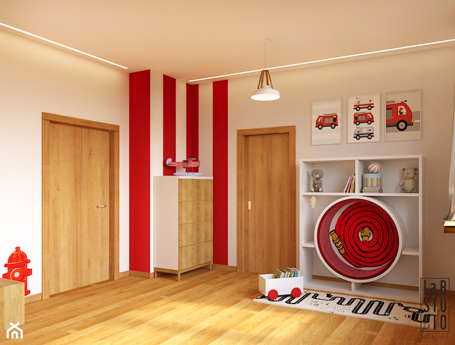 Pokój dziecięcy fana Straży Pożarnej - zdjęcie od La.B Studio wnętrz