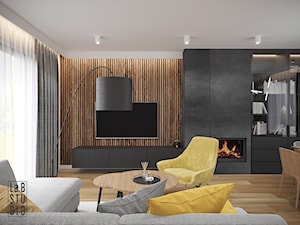Projekt domy jednorodzinnego w Góraszce - Salon, styl nowoczesny - zdjęcie od La.B Studio wnętrz