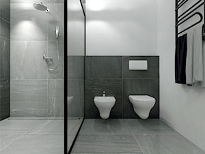 Szara monochromatyczna łazienka - zdjęcie od Maria Pyzara