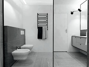 Szara monochromatyczna łazienka - zdjęcie od Maria Pyzara