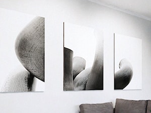 Monochrom kawalerka - Salon, styl minimalistyczny - zdjęcie od Entropia Design