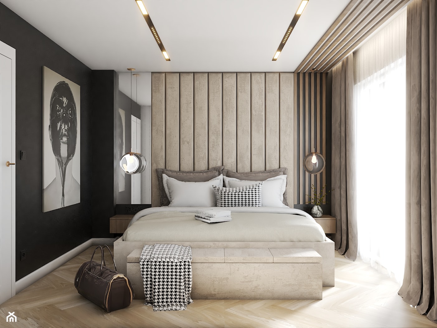 Nowoczesna sypialnia - Sypialnia, styl nowoczesny - zdjęcie od MC DESIGN Studio Projektowania Wnętrz - Homebook