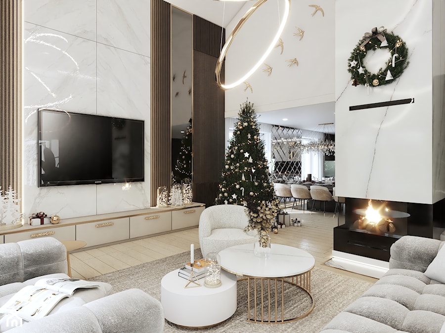 Dom 300 m2 - Salon, styl nowoczesny - zdjęcie od MC DESIGN Studio Projektowania Wnętrz